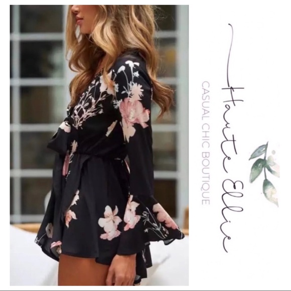 BONET-Floral Print Romper - Picture 3 of 6